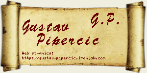 Gustav Piperčić vizit kartica